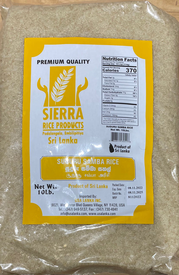 Sierra Suduru Samba Rice - 10lb