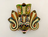 Sri Lankan Traditional Wall Decorations (Wooden Mask)-Naga- Raksha-H x W - 9 x 11 inch