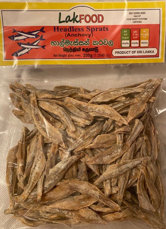 LakFood Headless Sprats (Anchovy) - 200g