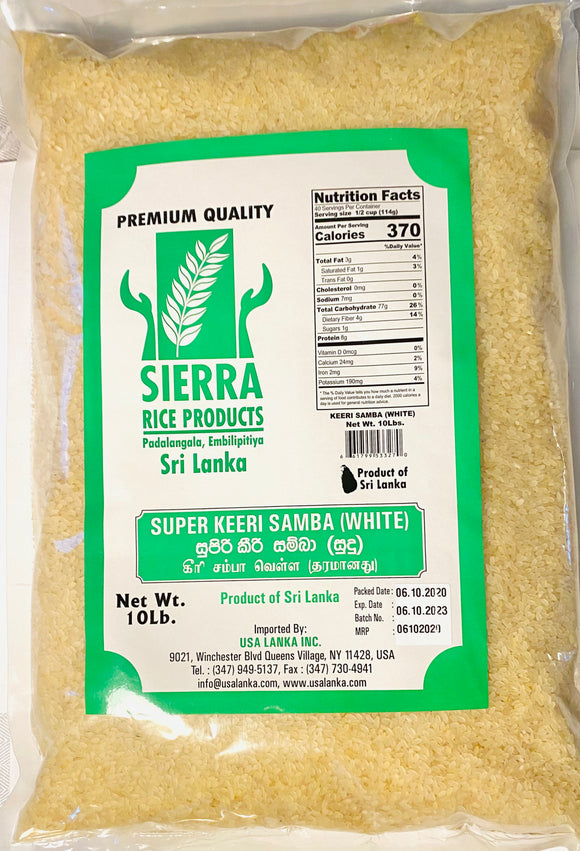 Sierra superior Keeri parboiled (White) - 10lb