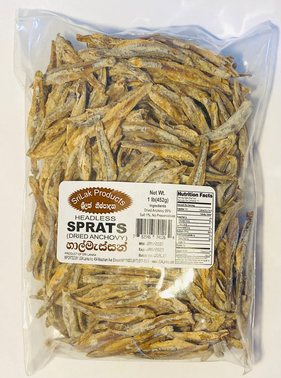 SriLak Headless Sprats(Dried Anchovy) - 1LB