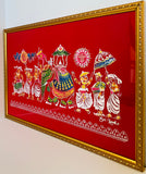 Traditional Kandy Perehera -Red Background-LxH (18'X12')
