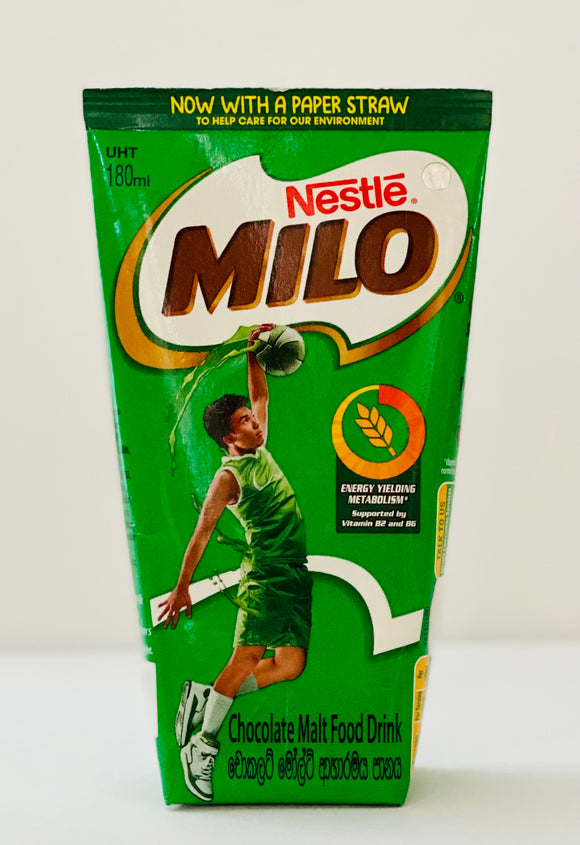 Nestle Milo Chocolate Malt Drink(With Paper Straw) - 180mL